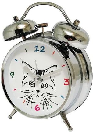 Atrix Budzik Bell Alarm Kotek Odcienie Szarości I Srebra (Atb045E)