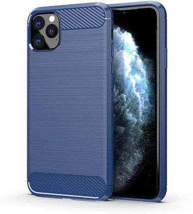 Hurtel Carbon Case elastyczne etui iPhone 11 Pro Max niebieski