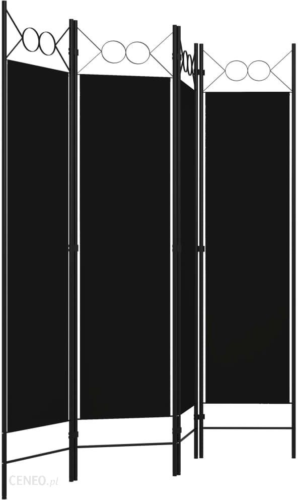 Parawan 4 panelowy czarny 160x180cm