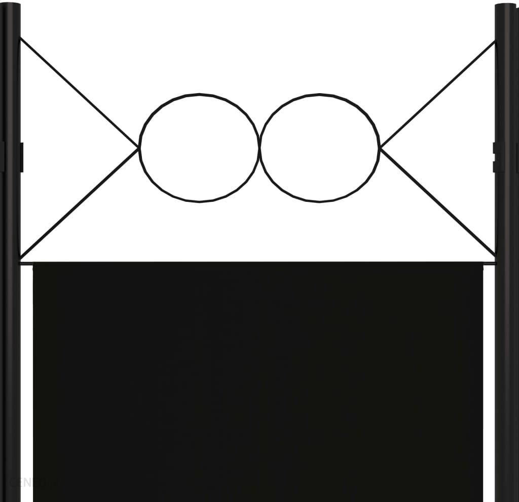 Parawan 4 panelowy czarny 160x180cm