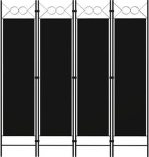Parawan 4 panelowy czarny 160x180cm - Parawany i przesłony