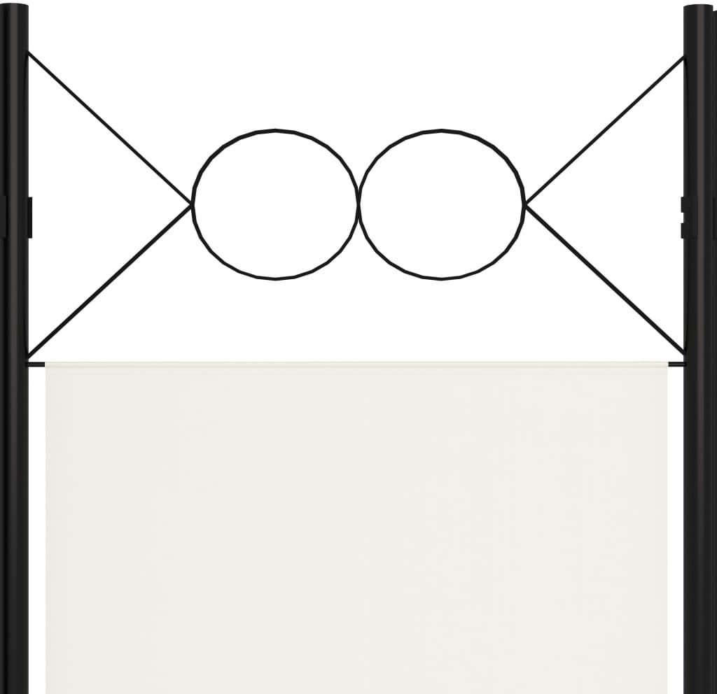 Parawan 5 panelowy biały 200x180cm - zdjęcie 2 Parawan 5 panelowy biały 200x180cm