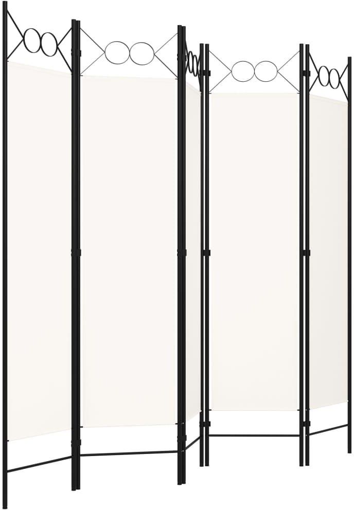 Parawan 5 panelowy biały 200x180cm - zdjęcie 3 Parawan 5 panelowy biały 200x180cm