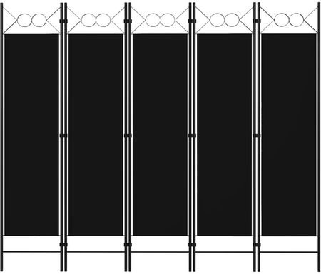 Parawan 5 panelowy czarny 200x180cm