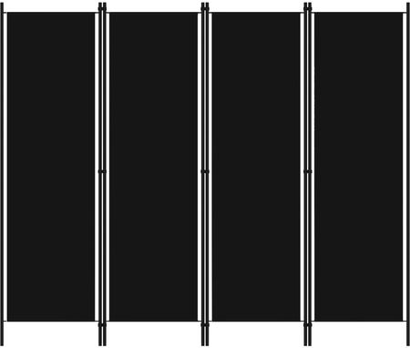Parawan 4 panelowy czarny 200x180cm