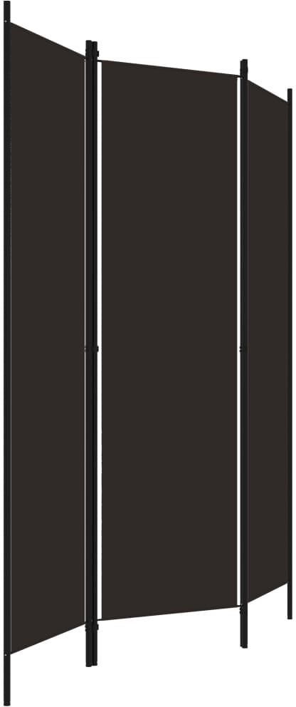 VidaXl Parawan 3 panelowy brązowy 150x180cm - zdjęcie 4 VidaXl Parawan 3 panelowy brązowy 150x180cm