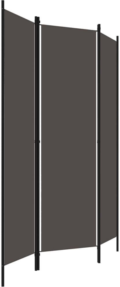 VidaXl Parawan 3 panelowy antracytowy 150x180cm - zdjęcie 2 VidaXl Parawan 3 panelowy antracytowy 150x180cm