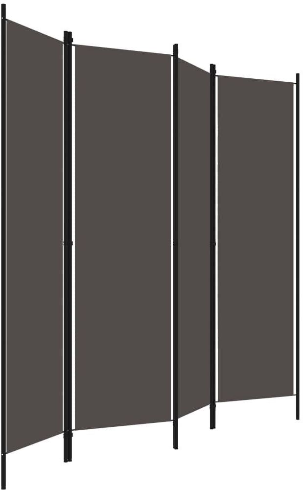 VidaXl Parawan 4 panelowy antracytowy 200x180cm - zdjęcie 3 VidaXl Parawan 4 panelowy antracytowy 200x180cm