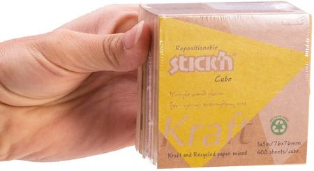 Stick`N Karteczki Samoprzylepne Stick'N 76X76Mm Paleta Kraft
