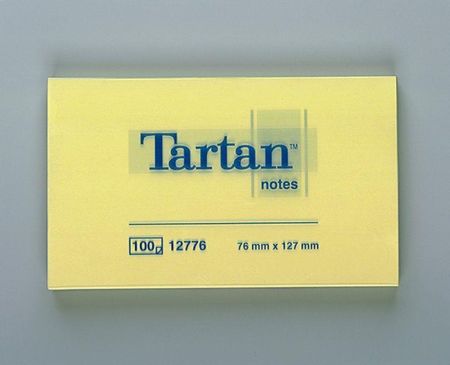 Bloczek samoprzylepny TARTAN™ (12776), 127x76mm, 1x100 kart., żółty