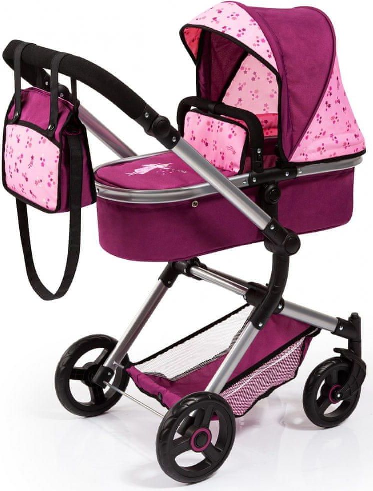 Bayer Design 67990AA Poppenautostoeltje met dak, verstelbare handgreep, veiligheidsgordel, voor poppen tot 46 cm, vanaf 3 jaar