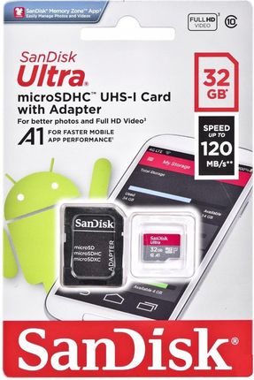 SanDisk Ultra microSDHC 32GB 120MB/S A1 (SDSQUA4032GGN6MA)