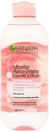Garnier SkinActive Micellar Rose Water Cleanse & Glow Płyn micelarny 400 ml