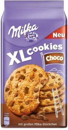 Milka Cookies XL Ciastka z kawałkami czekolady 184g