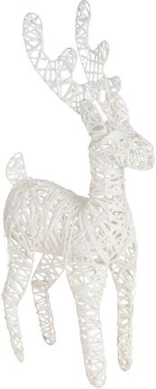 4Home Świąteczna Dekoracja Druciana Led Reindeer Biały 30 X 45 Cm