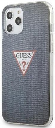 Guess Etui Jeans iPhone 12 Pro Max Granatowy (GUHCP12LPCUJULDB)