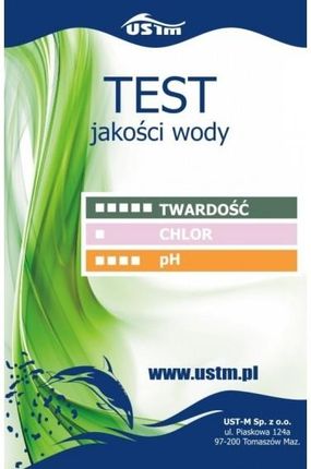 Ustm Test Do Wody Do Badania Twardości, Ph, Chloru, Żelaza (Test1)