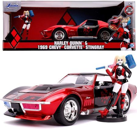 Simba Jada DC Comics Auto Chevy Corvette Stingray i figurka Harley Quinn