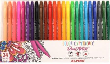 Flamastry artystyczne Alpino Experience Dual Artist 24 kolory
