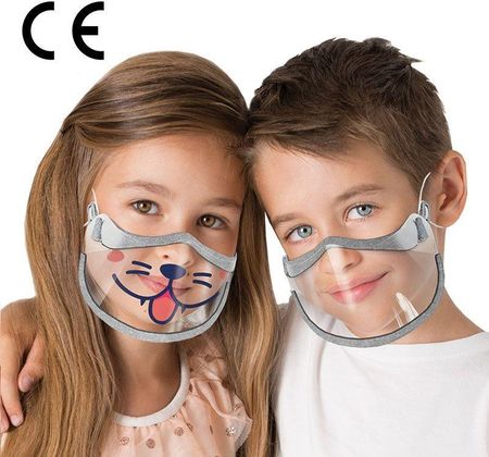 Pph Cerkamed Kids Shield Mini Przyłbica/Maska Dle Dzieci Zakrywająca Usta I Nos Z Regulacją 2 Szt.