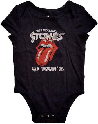 The Rolling Stones Us Tour '78 Baby Grow Black (6 - 9 Months)