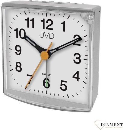 Jvd Budzik klasyczny kwadratowy srebrny (SRP0023)