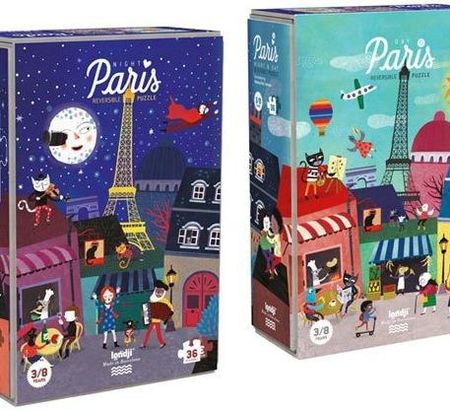 Londji Dwustronne Puzzle Dla Dzieci Paryż Dzień I Noc