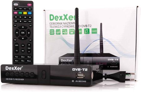 Dexxer Dekoder Tuner Tv Naziemnej Hdmi Usb Hd Dvb T2 Wifi 