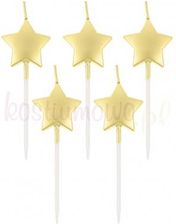 Zdjęcie Kostiumowo Świeczki Na Piku Gwiazdki Złote 5Szt (A503S) - Koronowo