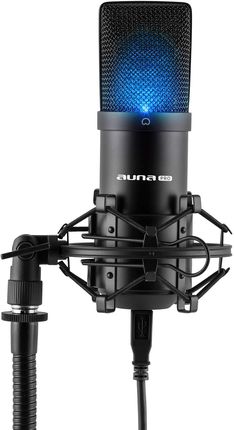 Auna Pro MIC-900B-LED USB Mikrofon pojemnościowyczarny studyjny LED