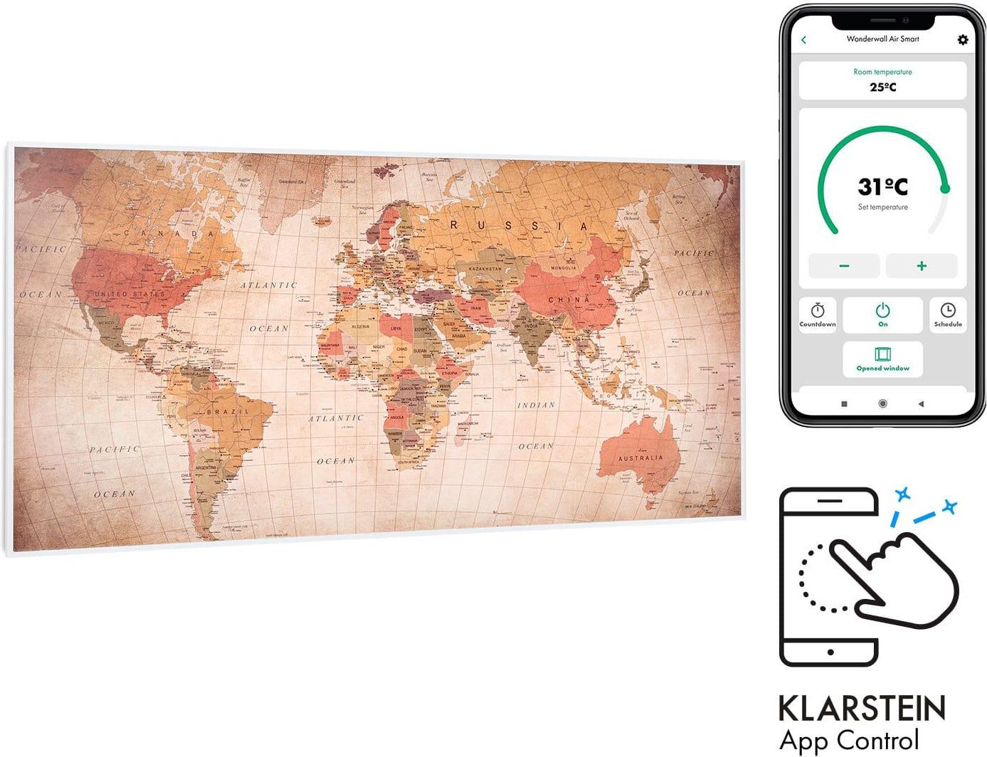 Pannello Radiante Infrarossi KLARSTEIN - 500W, 10m², Wi-Fi App - Foto 2