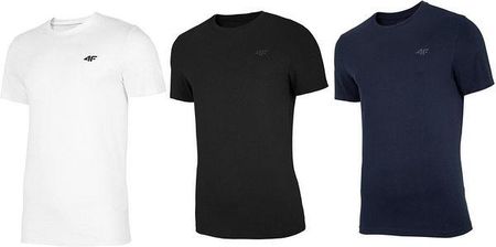 Zestaw 3 koszulek NOSH4 TSM003 4F (biała/czarna/granatowa) - Ceny i opinie T-shirty i koszulki męskie QCTL
