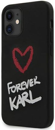 Karl Lagerfeld KLHCP12SSILKRBK iPhone 12 mini 5,4" czarny/black hardcase Silicone Forever Karl
