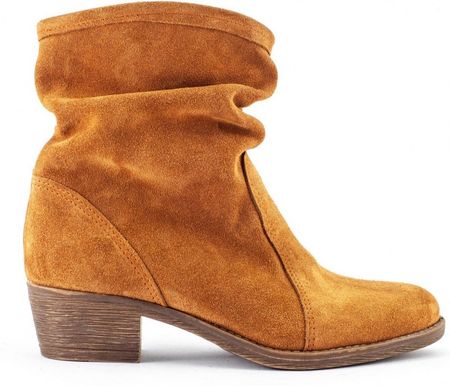 Botki na obcasie Mona rude - Rudy