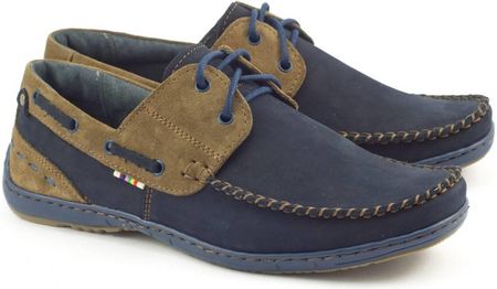 Buty męskie mokasyny 902 granat Granat - zdjęcie 4