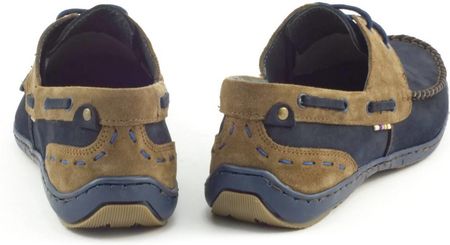 Buty męskie mokasyny 902 granat Granat - zdjęcie 3