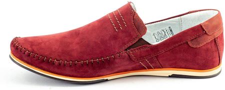 Mokasyny męskie skórzane 876 bordowe Bordo - zdjęcie 6