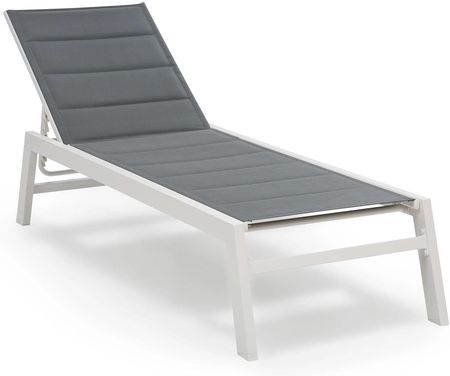 Blumfeldt Renazzo Lounge, leżak, 70/30 PVC/PE, aluminium 6-stopni, biały / szary