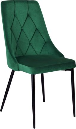 Ehokery Krzesło Tapicerowane Lincoln Velvet Ciemno Zielony