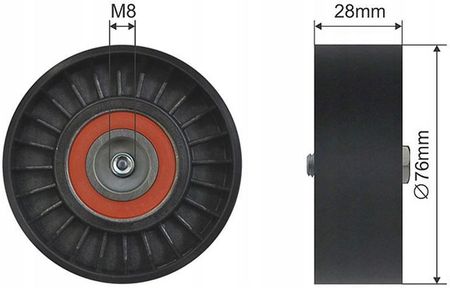 ROLKA NAPINACZA PASKA BMW E90 05-08 3.3 D RNK-AU-009