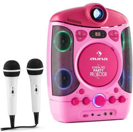 Auna Zestaw karaoke KaraProjectura Pink