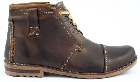Zimowe Buty Męskie Śniegowce 120 Brązowe Brąz