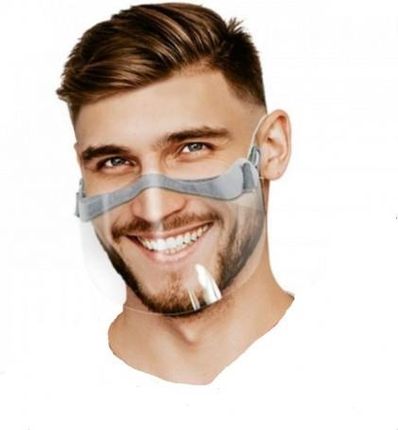 Cerkamed Face Shield Przezroczyste Maski Na Usta I Nos 2szt.