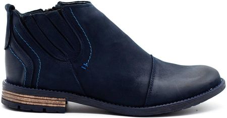 Buty męskie zimowe 872K granatowe Granat