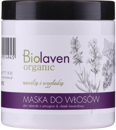 Biolaven Maska Do Włosów Z Olejkiem I Ekstraktem Z Winogron I Olejkiem Lawendowym Organic Hair Mask 250ml