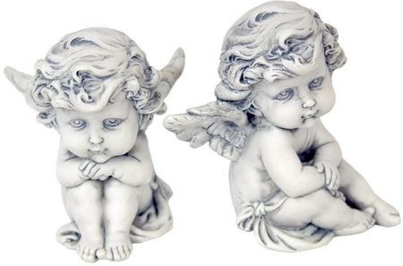 Pigmejka Figurka Siedzący Aniołek, Szary, Dwie Opcje