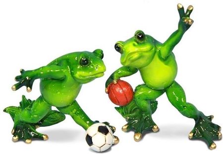 Pigmejka Figurka Żaby Grające W Piłkę Nożną