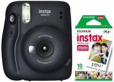 FUJIFILM Instax mini 11 Czarny + 10 wkładów Instax mini