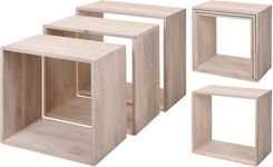 Zdjęcie Home&Amp;Styling Zestaw 3 Stolików Bocznych Drewno Mango Bielone - Kożuchów