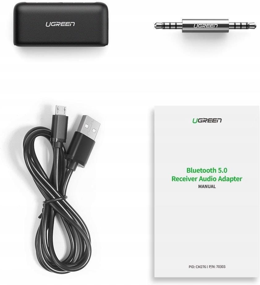 UGREEN TRANSMITER BLUETOOTH ADAPTER AUX MINI JACK 70303 - zdjęcie 8 UGREEN TRANSMITER BLUETOOTH ADAPTER AUX MINI JACK 70303